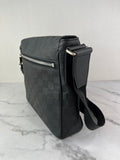 LOUIS VUITTON Unisex Black Damier Infini Leather District PM Messenger Crossbody/Shoulder Bag