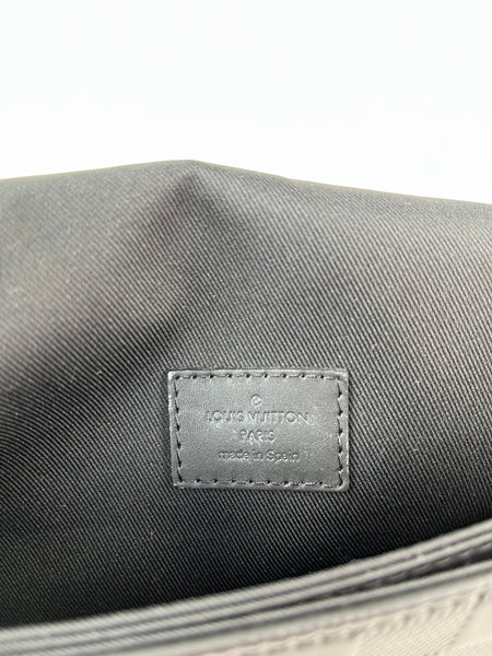 LOUIS VUITTON Unisex Black Damier Infini Leather District PM Messenger Crossbody/Shoulder Bag