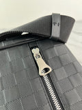 LOUIS VUITTON Unisex Black Damier Infini Leather District PM Messenger Crossbody/Shoulder Bag