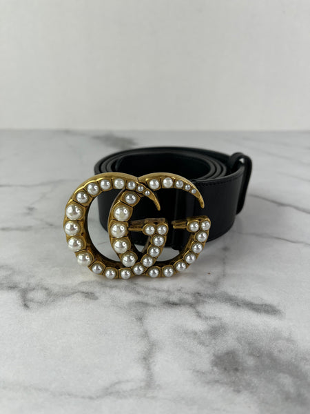 GUCCI GG Marmont Pearl Belt Size 85/34