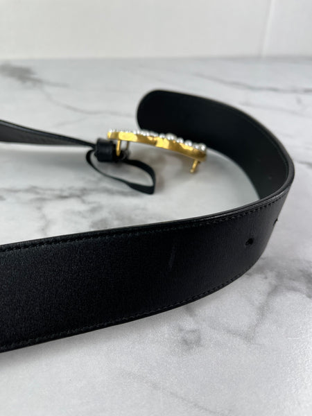 GUCCI GG Marmont Pearl Belt Size 85/34