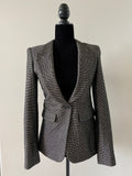 SMYTHE BLACK/METALLIC GOLD PEAKED LAPEL BLAZER Size 4