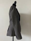 SMYTHE BLACK/METALLIC GOLD PEAKED LAPEL BLAZER Size 4