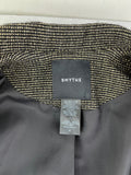 SMYTHE BLACK/METALLIC GOLD PEAKED LAPEL BLAZER Size 4