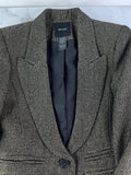 SMYTHE BLACK/METALLIC GOLD PEAKED LAPEL BLAZER Size 4