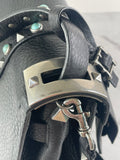 VALENTINO Black Alce Calfskin My Rockstud Rolling Frame Crossbody/Shoulder Bag