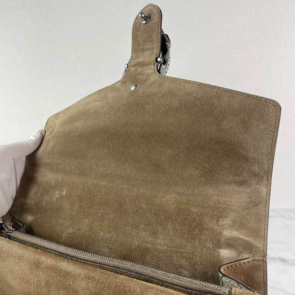 GUCCI Dionysus Taupe Medium GG Shoulder Bag