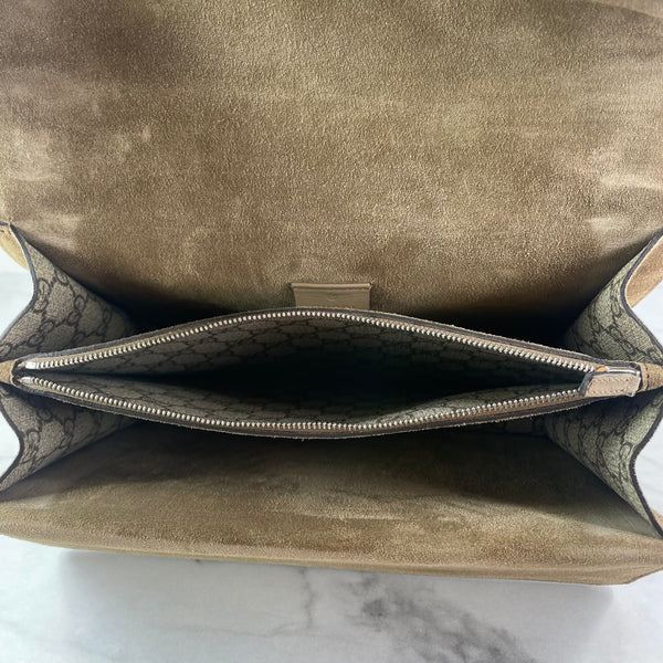GUCCI Dionysus Taupe Medium GG Shoulder Bag
