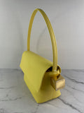JACQUEMUS Light Yellow Le Rond Carré leather shoulder bag