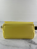 JACQUEMUS Light Yellow Le Rond Carré leather shoulder bag
