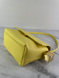 JACQUEMUS Light Yellow Le Rond Carré leather shoulder bag