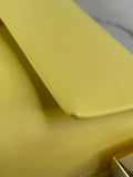 JACQUEMUS Light Yellow Le Rond Carré leather shoulder bag