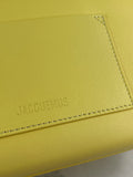 JACQUEMUS Light Yellow Le Rond Carré leather shoulder bag