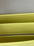 JACQUEMUS Light Yellow Le Rond Carré leather shoulder bag