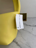 JACQUEMUS Light Yellow Le Rond Carré leather shoulder bag