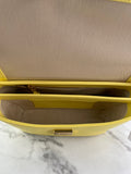 JACQUEMUS Light Yellow Le Rond Carré leather shoulder bag