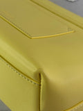 JACQUEMUS Light Yellow Le Rond Carré leather shoulder bag