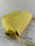 JACQUEMUS Light Yellow Le Rond Carré leather shoulder bag