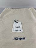 JACQUEMUS Light Yellow Le Rond Carré leather shoulder bag