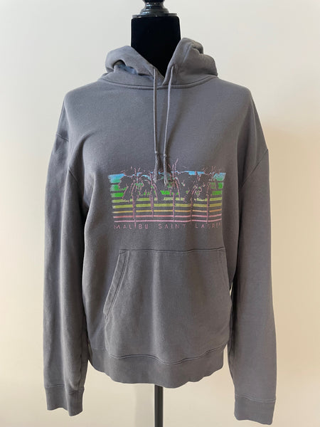 Saint Laurent Women’s Malibu Logo Printed Hoodie Size Small (fits US 4/6)