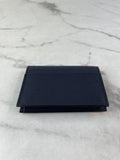 Christian Dior Saddle Bloom Navy Blue Grained Calfskin Card Holder