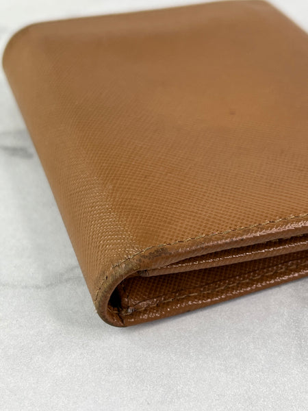 PRADA Brown Saffiano Leather Wallet