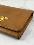 PRADA Brown Saffiano Leather Wallet