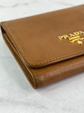 PRADA Brown Saffiano Leather Wallet