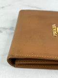 PRADA Brown Saffiano Leather Wallet