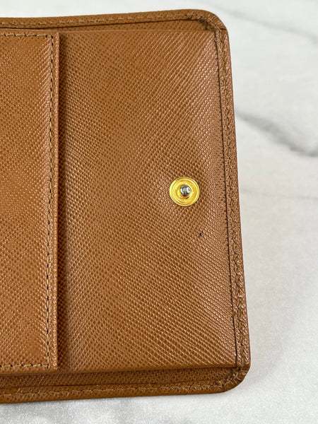 PRADA Brown Saffiano Leather Wallet