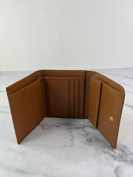PRADA Brown Saffiano Leather Wallet