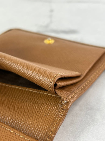 PRADA Brown Saffiano Leather Wallet