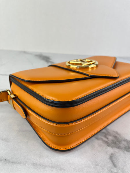 Louis Vuitton Summer Gold (Orange) Smooth Calfskin LV Pont 9 Shoulder/Crossbody Bag