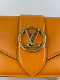 Louis Vuitton Summer Gold (Orange) Smooth Calfskin LV Pont 9 Shoulder/Crossbody Bag