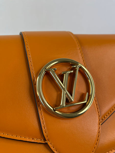 Louis Vuitton Summer Gold (Orange) Smooth Calfskin LV Pont 9 Shoulder/Crossbody Bag