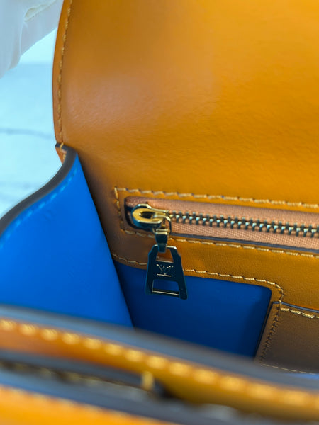Louis Vuitton Summer Gold (Orange) Smooth Calfskin LV Pont 9 Shoulder/Crossbody Bag
