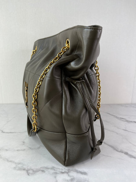 SAINT LAURENT MEDIUM LAMBSKIN LIGHT MUSK (Dark Olive Green) JAMIE SHOPPING Shoulder Bag
