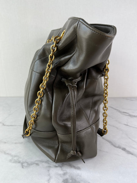 SAINT LAURENT MEDIUM LAMBSKIN LIGHT MUSK (Dark Olive Green) JAMIE SHOPPING Shoulder Bag
