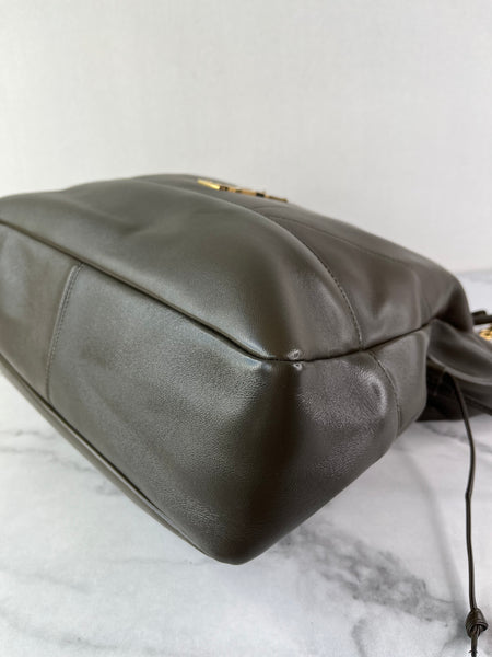 SAINT LAURENT MEDIUM LAMBSKIN LIGHT MUSK (Dark Olive Green) JAMIE SHOPPING Shoulder Bag