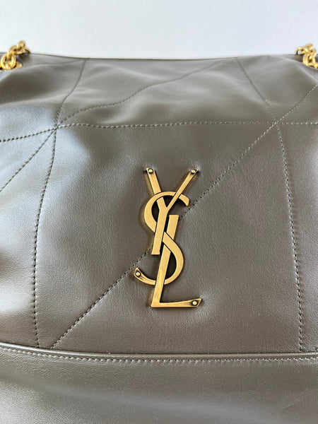 SAINT LAURENT MEDIUM LAMBSKIN LIGHT MUSK (Dark Olive Green) JAMIE SHOPPING Shoulder Bag