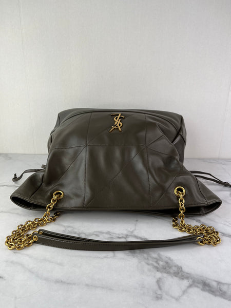 SAINT LAURENT MEDIUM LAMBSKIN LIGHT MUSK (Dark Olive Green) JAMIE SHOPPING Shoulder Bag
