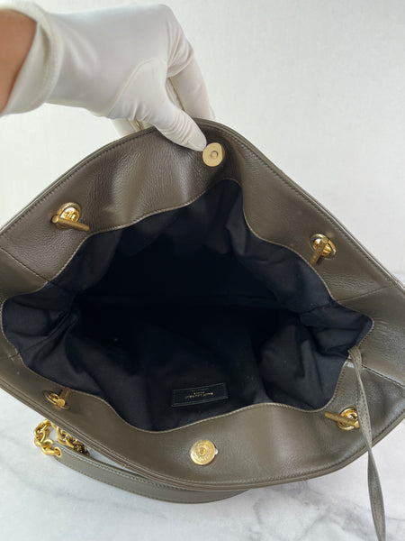 SAINT LAURENT MEDIUM LAMBSKIN LIGHT MUSK (Dark Olive Green) JAMIE SHOPPING Shoulder Bag