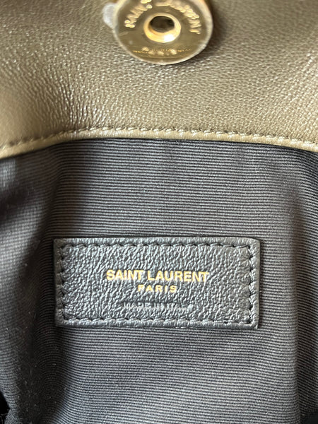 SAINT LAURENT MEDIUM LAMBSKIN LIGHT MUSK (Dark Olive Green) JAMIE SHOPPING Shoulder Bag