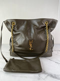 SAINT LAURENT MEDIUM LAMBSKIN LIGHT MUSK (Dark Olive Green) JAMIE SHOPPING Shoulder Bag