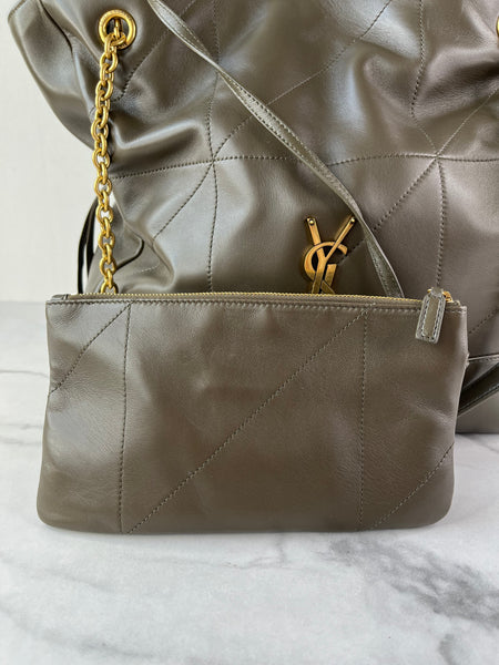 SAINT LAURENT MEDIUM LAMBSKIN LIGHT MUSK (Dark Olive Green) JAMIE SHOPPING Shoulder Bag