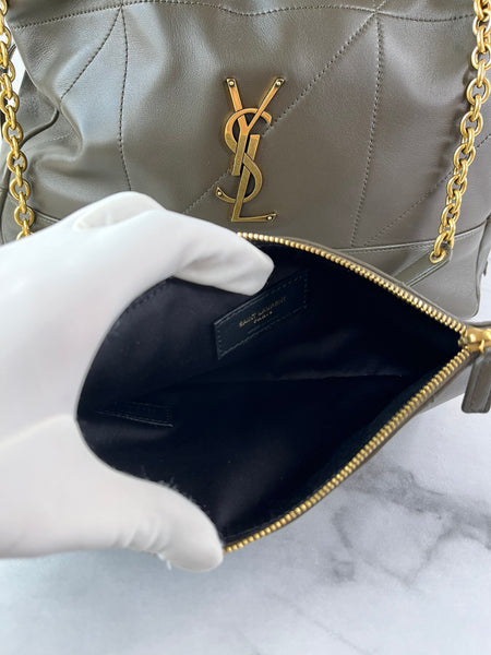 SAINT LAURENT MEDIUM LAMBSKIN LIGHT MUSK (Dark Olive Green) JAMIE SHOPPING Shoulder Bag