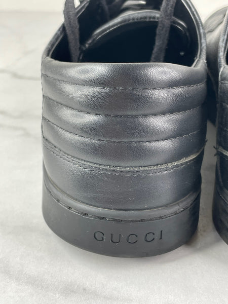GUCCI Men’s Black/Grey GG Supreme Sneakers Size: 10 (fits US 10-10.5)