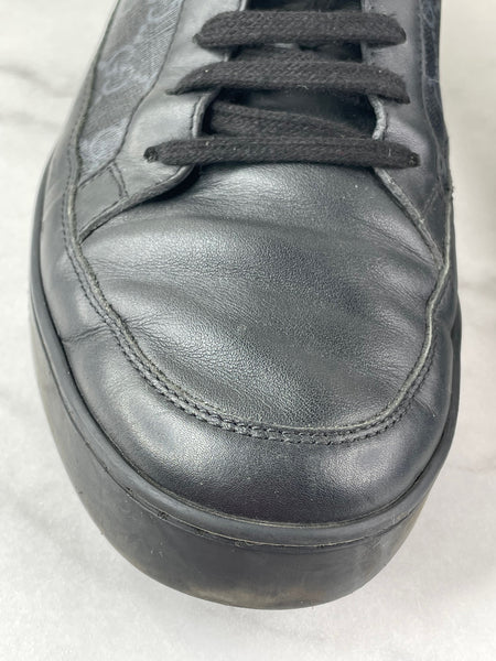 GUCCI Men’s Black/Grey GG Supreme Sneakers Size: 10 (fits US 10-10.5)
