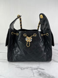 CHANEL Black Caviar Quilted Small 25 Shoulder Bag
