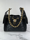 CHANEL Black Caviar Quilted Small 25 Shoulder Bag